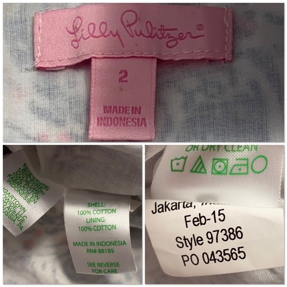 Lilly Pulitzer Delia shift in multicolor blue pink white Indigo Star Crush - Picture 9 of 11